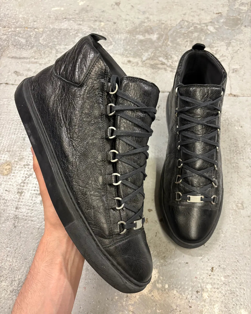 Balenciaga Arena Black Leather High Sneakers (48.5eu/us14) nejWyYD 0