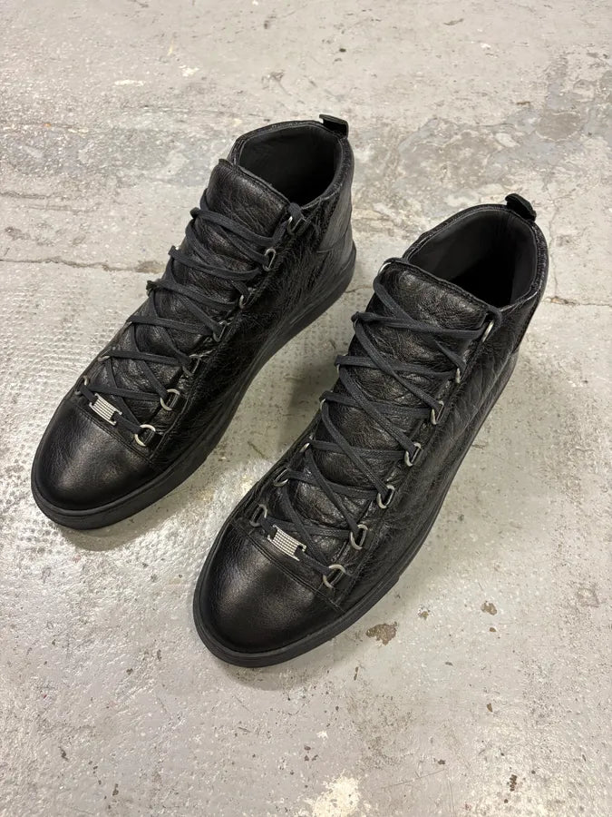 Balenciaga Arena Black Leather High Sneakers (48.5eu/us14) nejWyYD 2