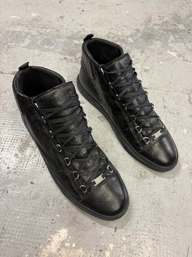 Balenciaga Arena Black Leather High Sneakers (48.5eu/us14) nejWyYD 3
