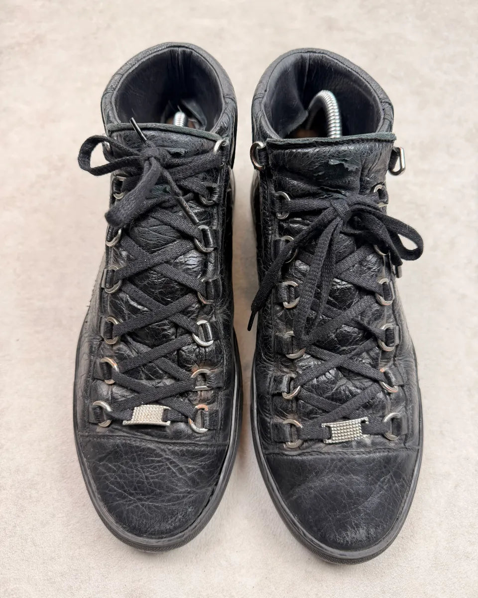 Balenciaga Arena Black Leather High Sneakers cNVjnEK 1