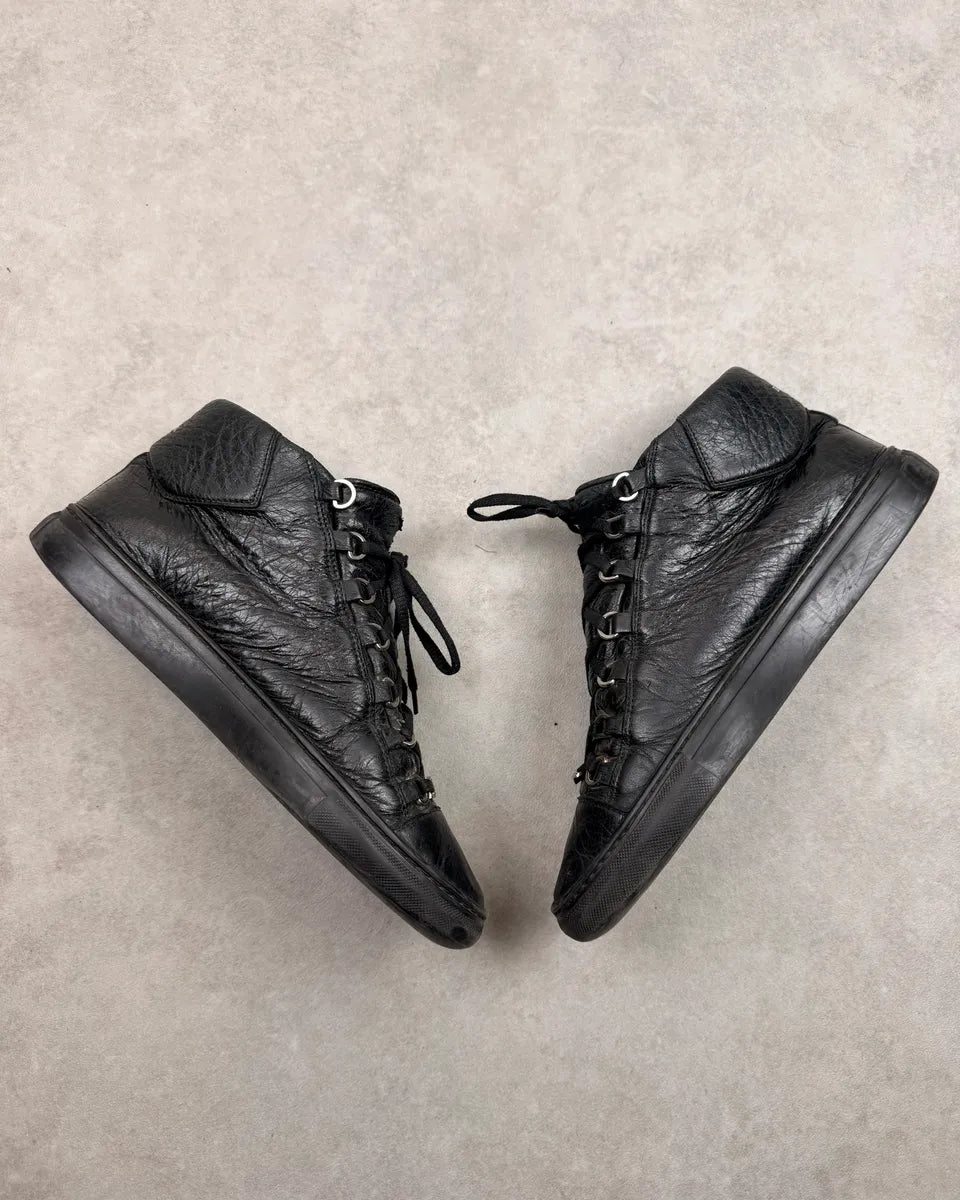 Balenciaga Arena Black Leather High Sneakers cNVjnEK 3