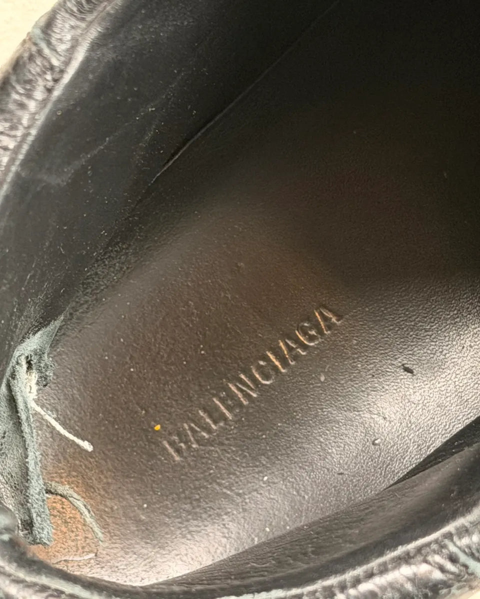 Balenciaga Arena Black Leather High Sneakers cNVjnEK 7