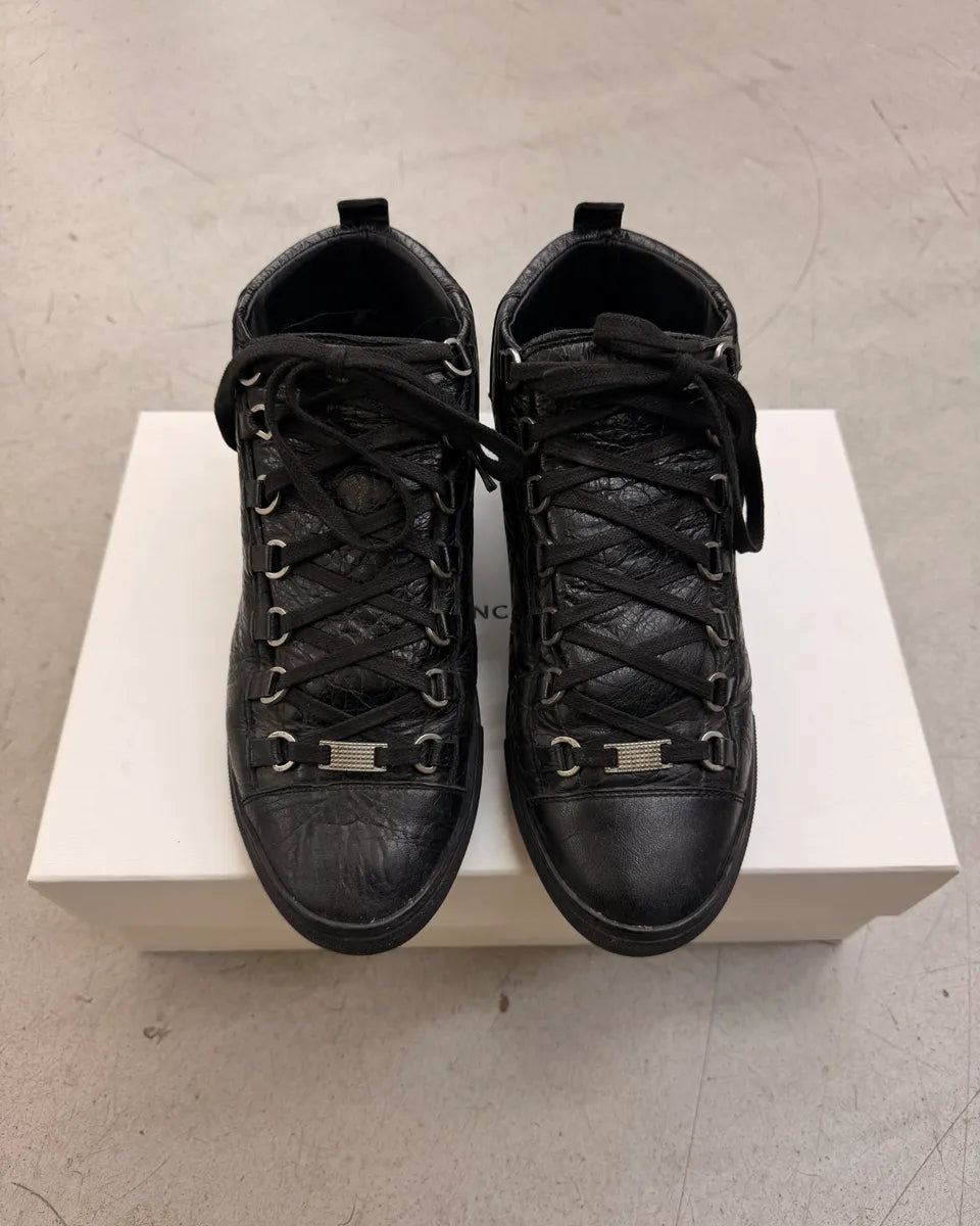 Balenciaga Arena Black Leather High Sneakers VYwDfJu 1