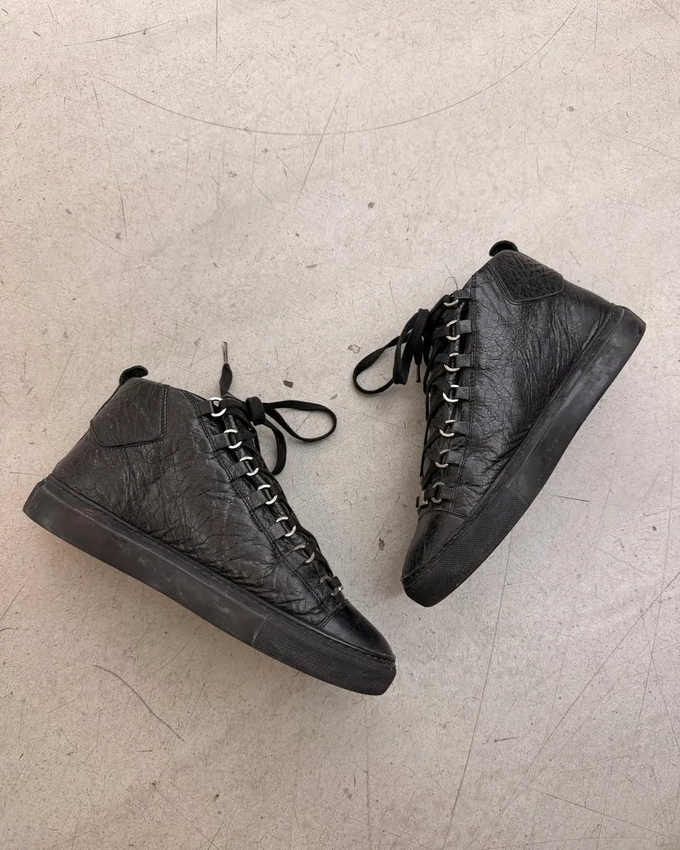 Balenciaga Arena Black Leather High Sneakers VYwDfJu 2