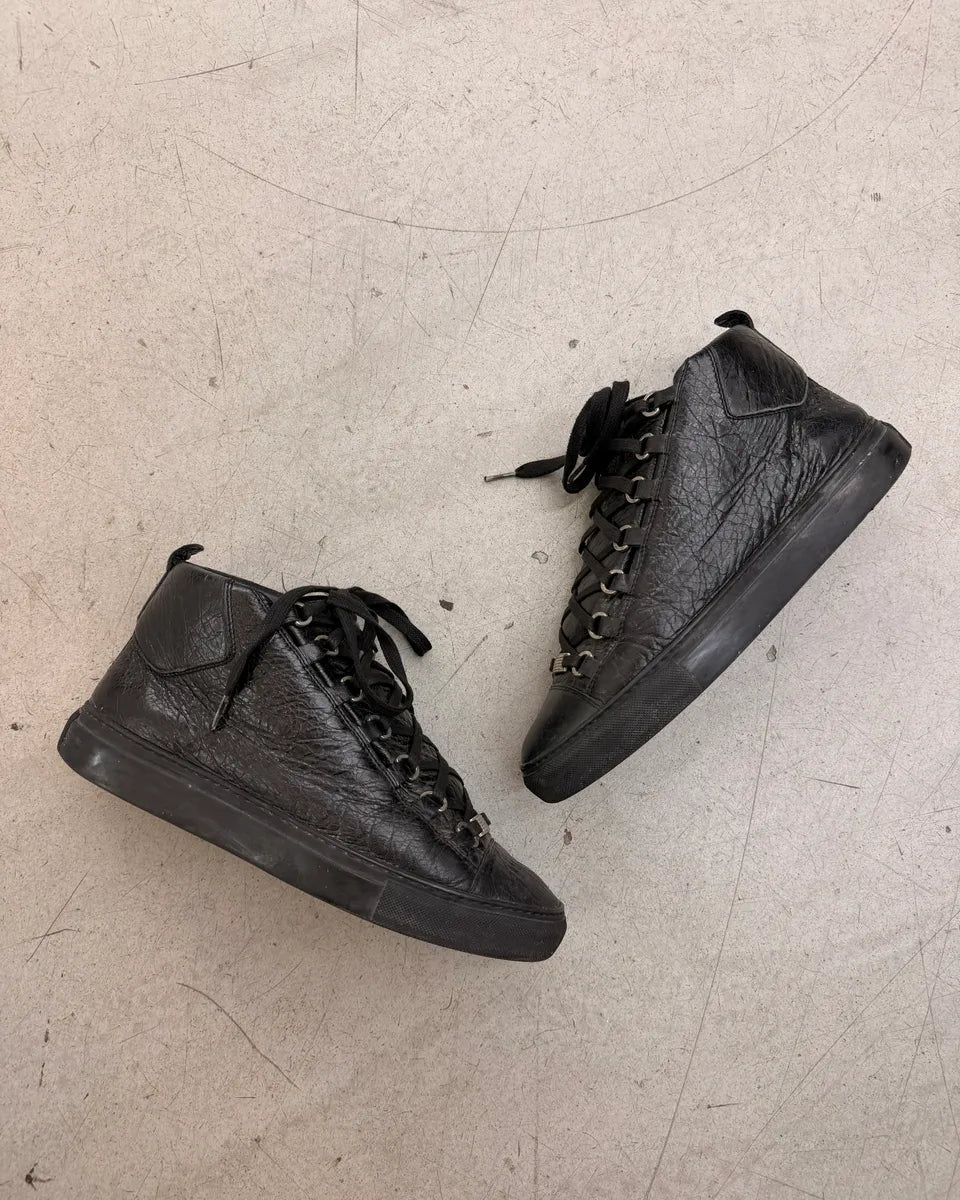 Balenciaga Arena Black Leather High Sneakers VYwDfJu 3