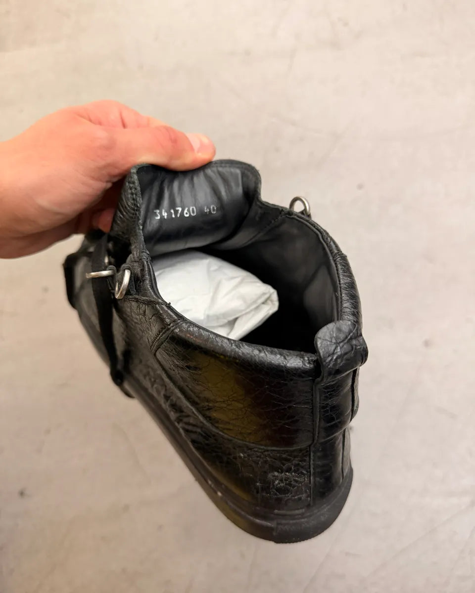 Balenciaga Arena Black Leather High Sneakers VYwDfJu 5