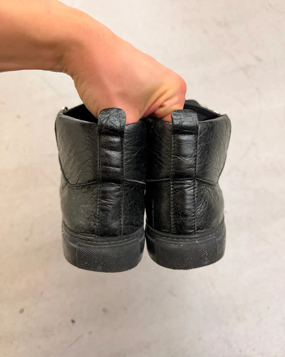 Balenciaga Arena Black Leather High Sneakers VYwDfJu 6