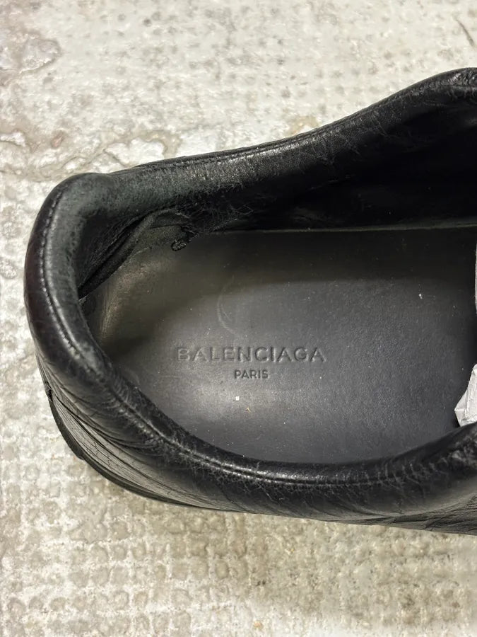 Balenciaga Arena Black Leather Low Sneakers lLVMFVv 9