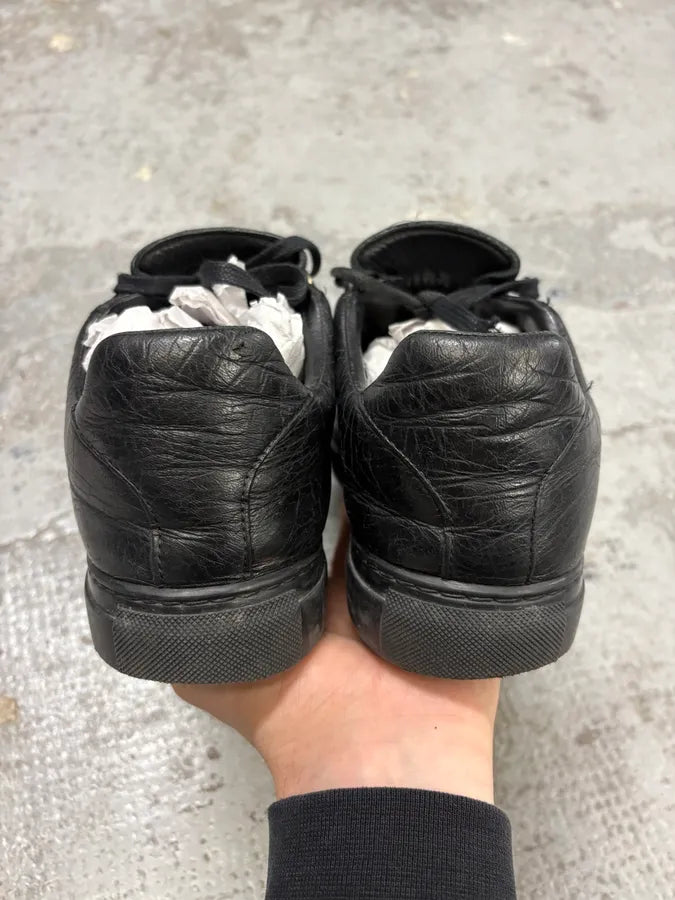 Balenciaga Arena Black Leather Low Sneakers lLVMFVv 6