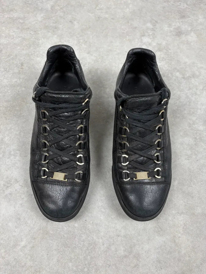 Balenciaga Arena Black Leather Low Sneakers mfxRhhd 1