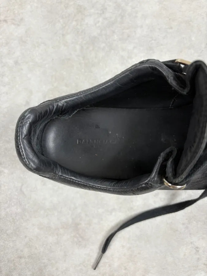 Balenciaga Arena Black Leather Low Sneakers mfxRhhd 9