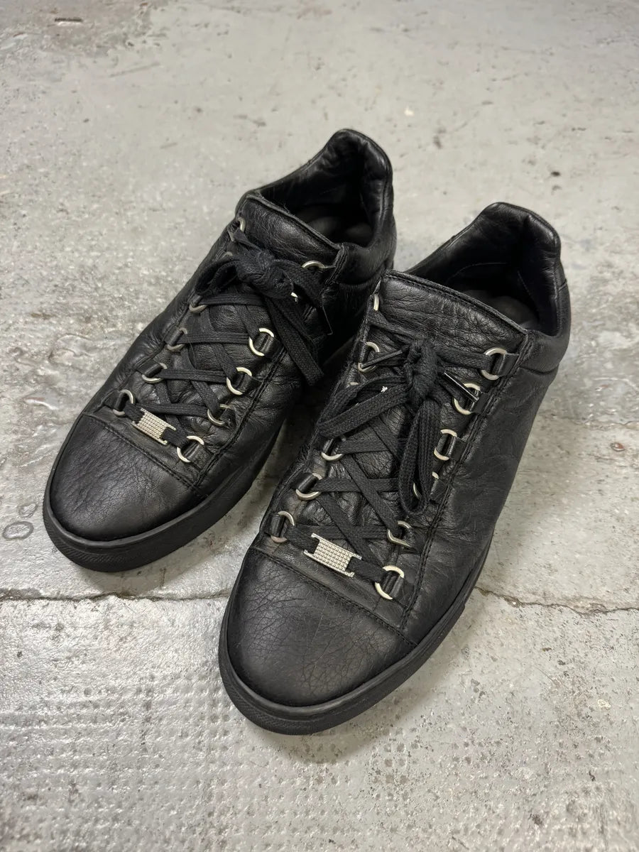 Balenciaga Arena Black Leather Sneakers cvxDTjW 1