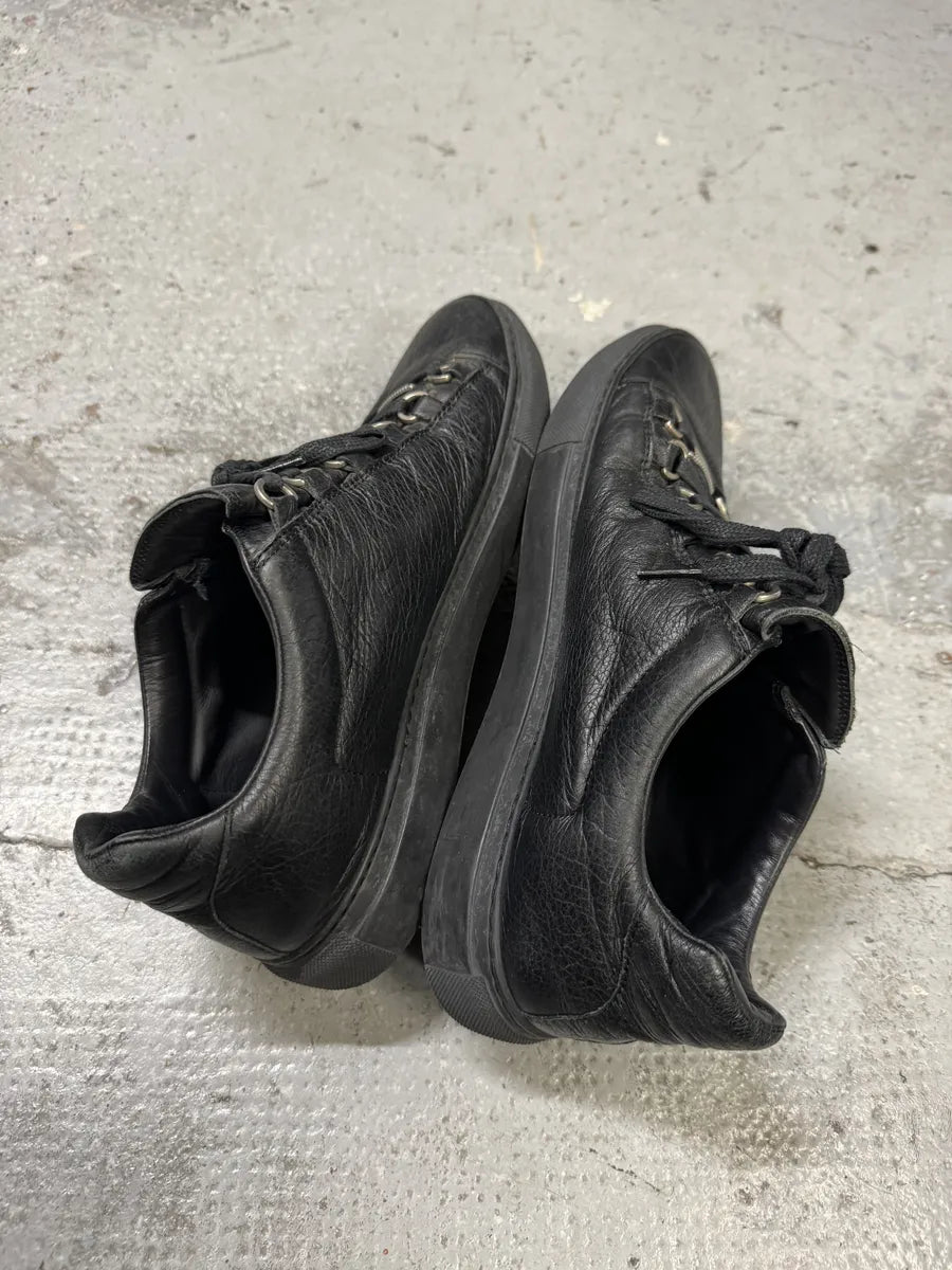Balenciaga Arena Black Leather Sneakers cvxDTjW 2