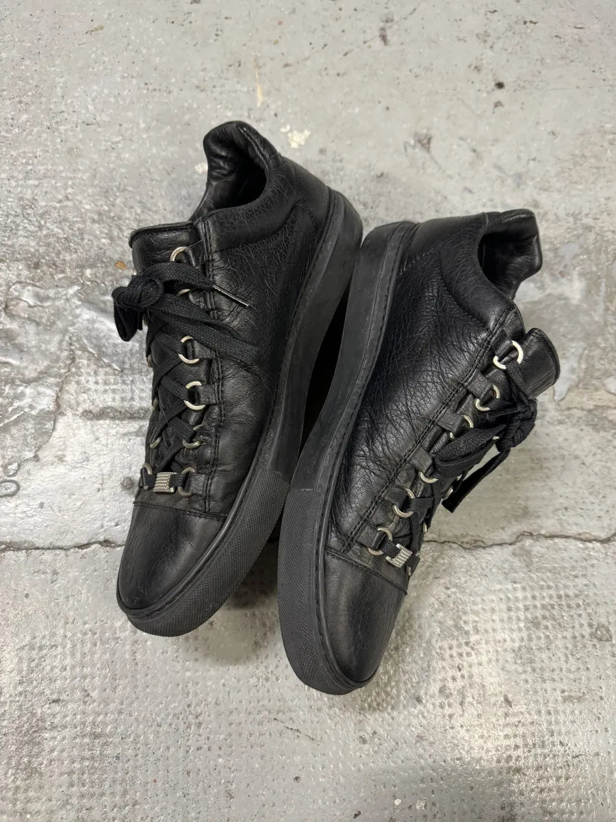 Balenciaga Arena Black Leather Sneakers cvxDTjW 4