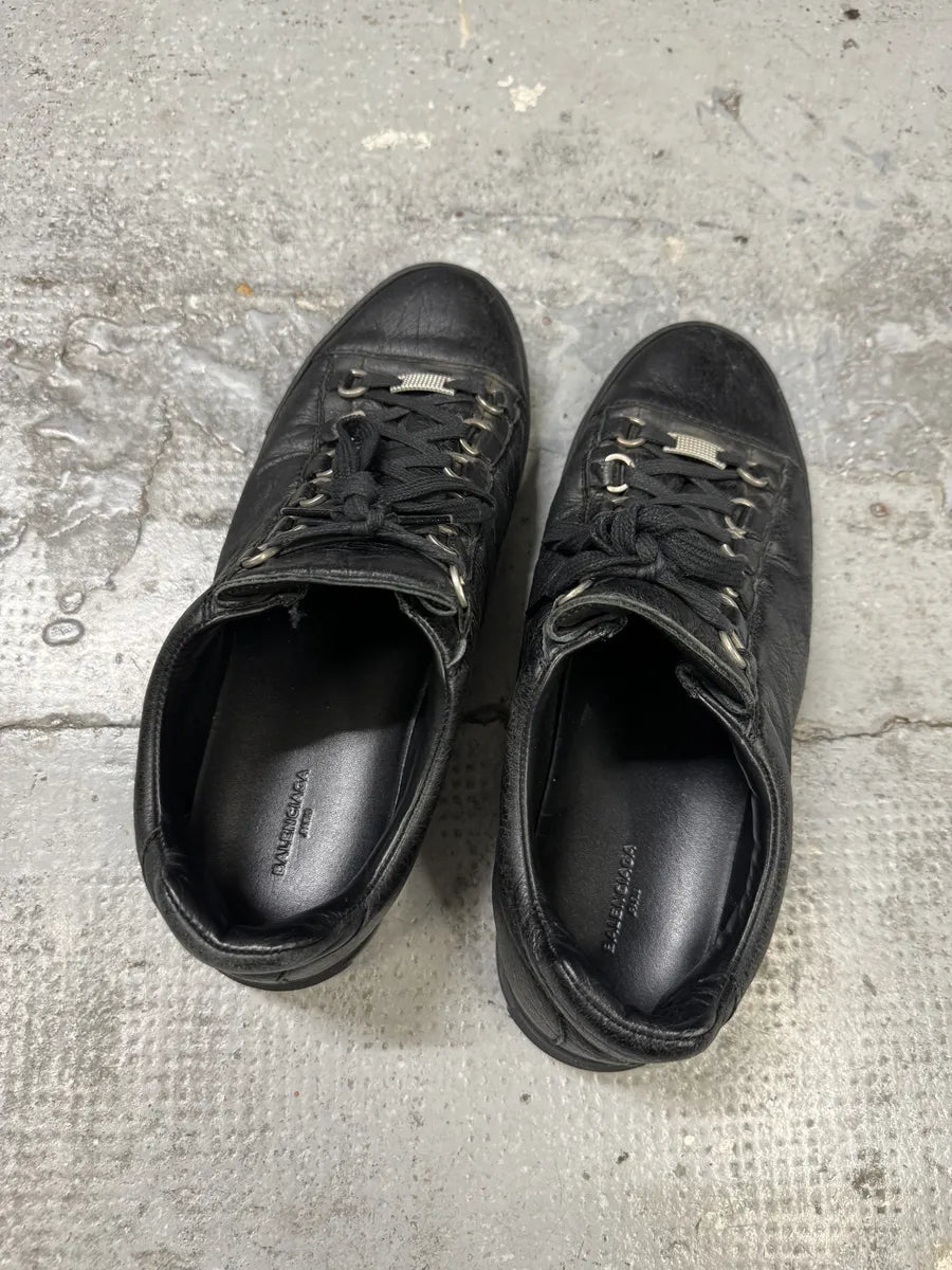 Balenciaga Arena Black Leather Sneakers cvxDTjW 5