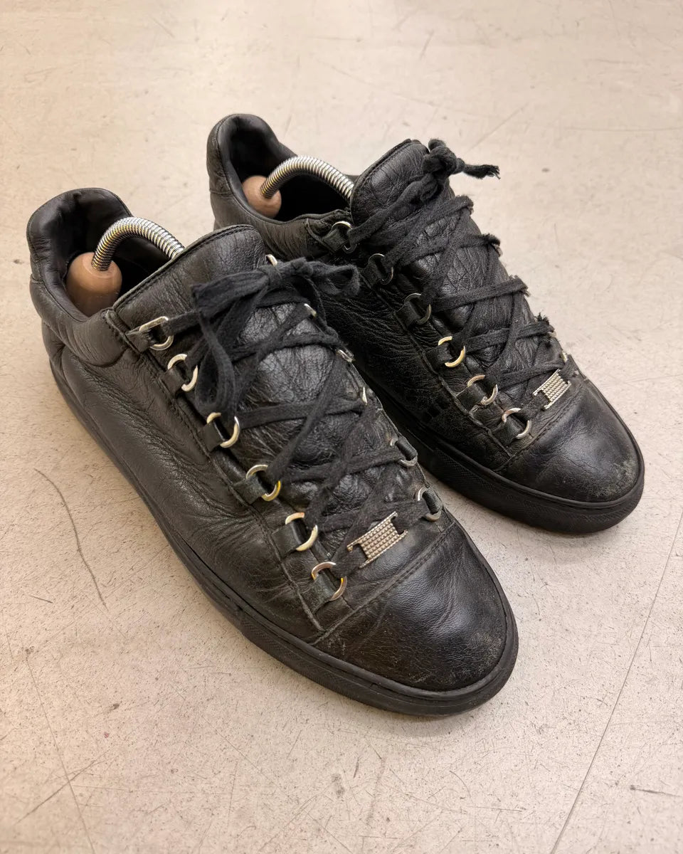 Balenciaga Arena Black Leather Sneakers gJCrTec 1