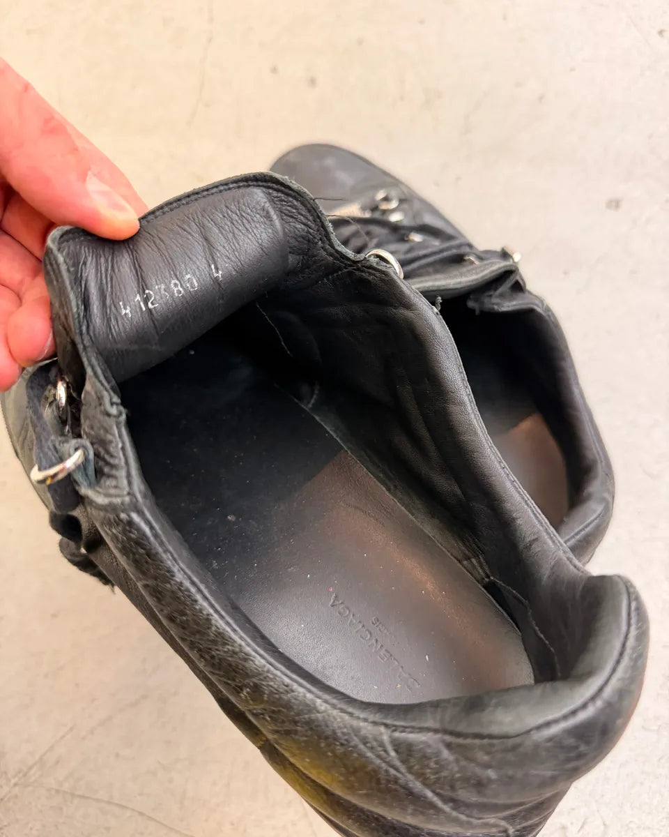 Balenciaga Arena Black Leather Sneakers gJCrTec 10