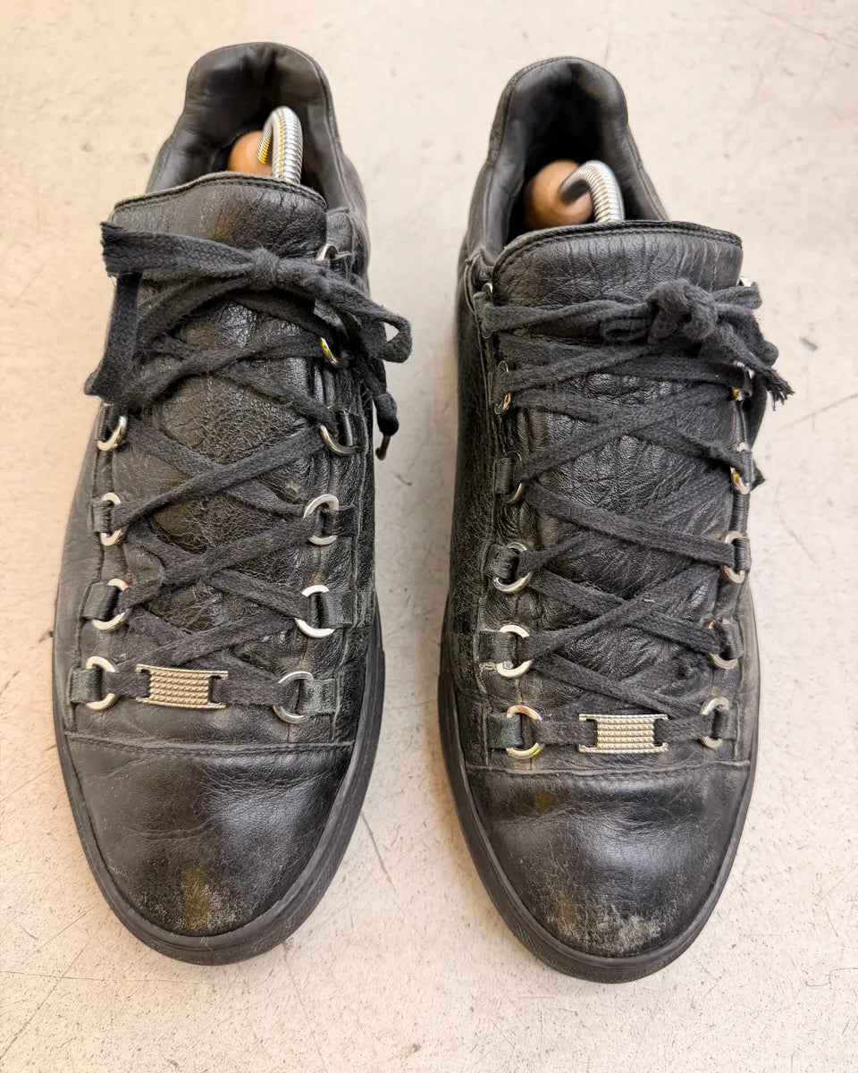 Balenciaga Arena Black Leather Sneakers gJCrTec 2