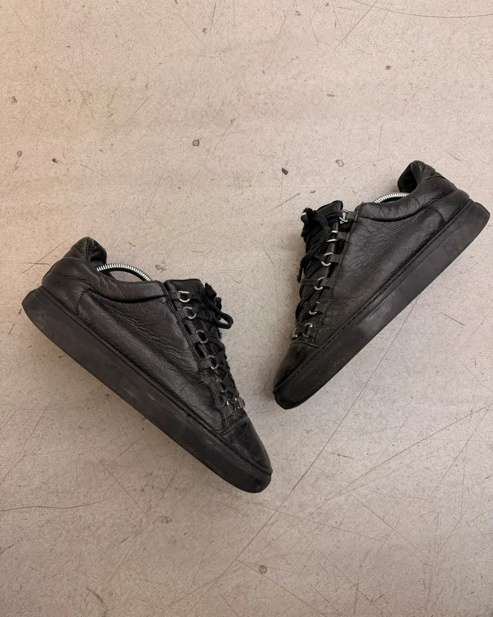 Balenciaga Arena Black Leather Sneakers gJCrTec 3