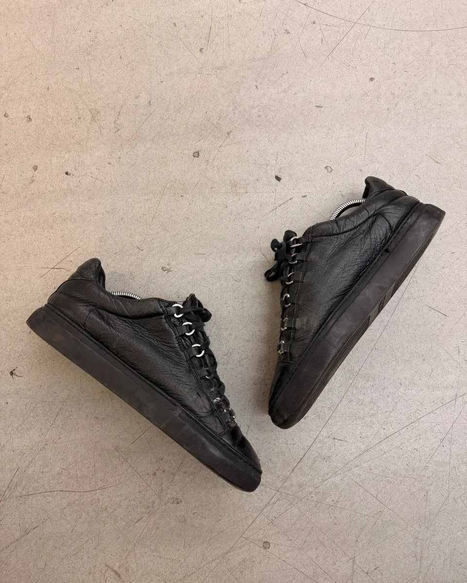 Balenciaga Arena Black Leather Sneakers gJCrTec 4