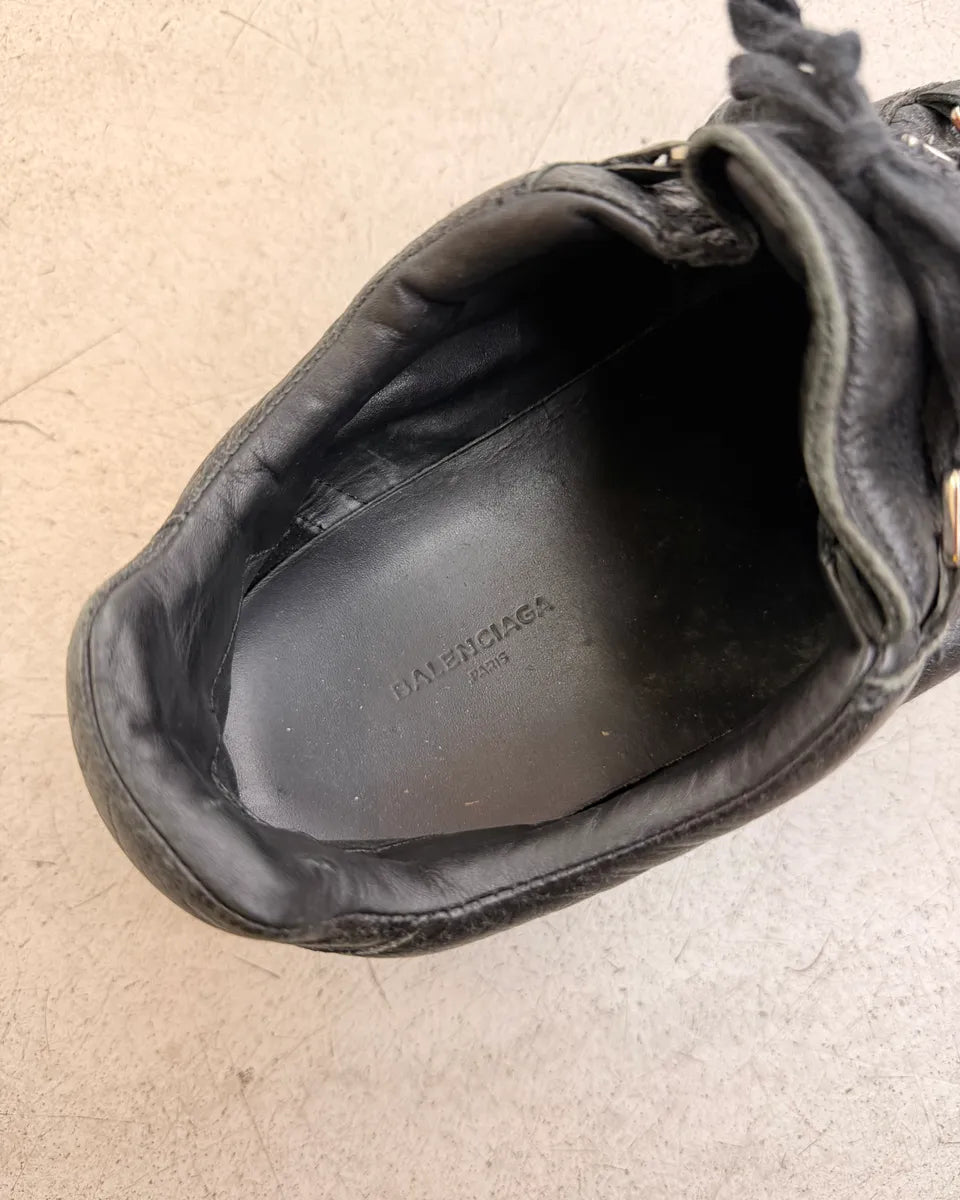Balenciaga Arena Black Leather Sneakers gJCrTec 9
