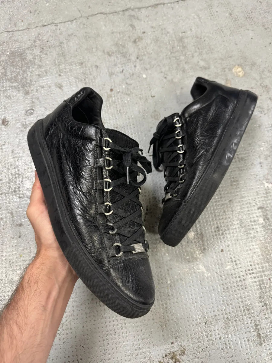 Balenciaga Arena Black Leather Sneakers hIaJqbn 0