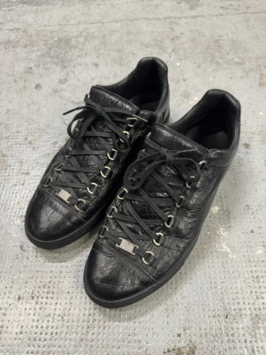 Balenciaga Arena Black Leather Sneakers hIaJqbn 1