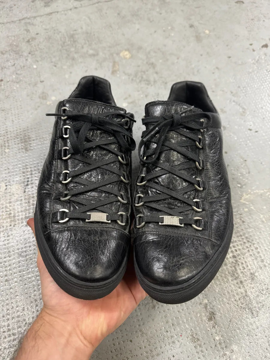 Balenciaga Arena Black Leather Sneakers hIaJqbn 2