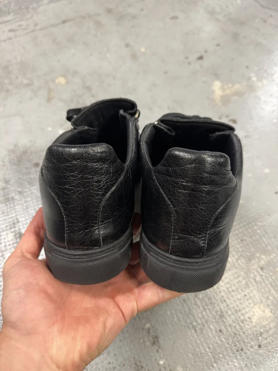 Balenciaga Arena Black Leather Sneakers hIaJqbn 4