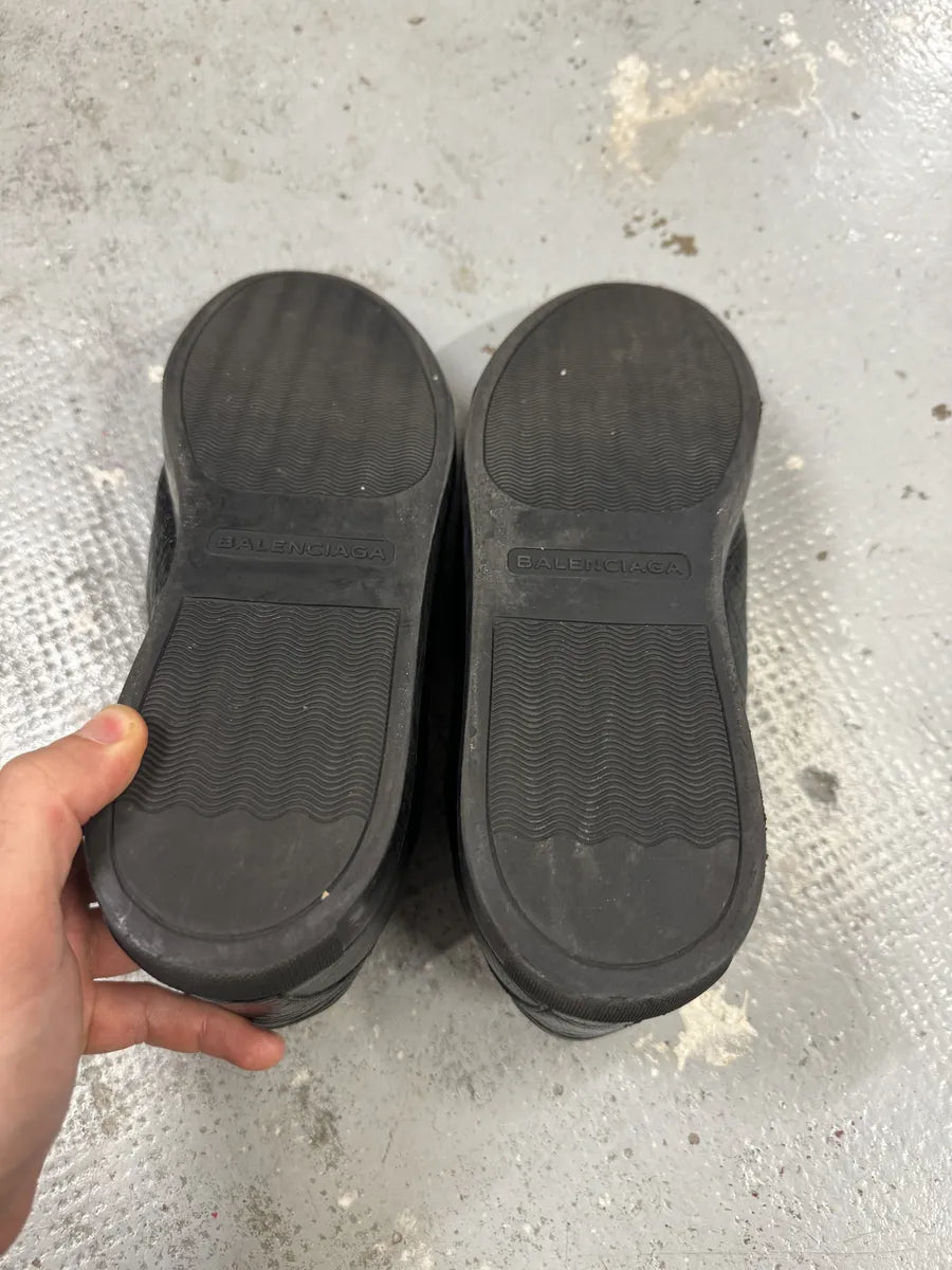 Balenciaga Arena Black Leather Sneakers hIaJqbn 5