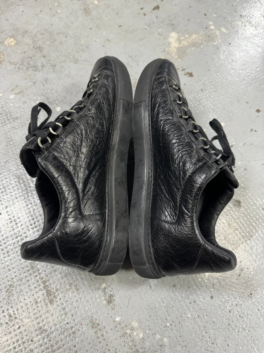 Balenciaga Arena Black Leather Sneakers hIaJqbn 6