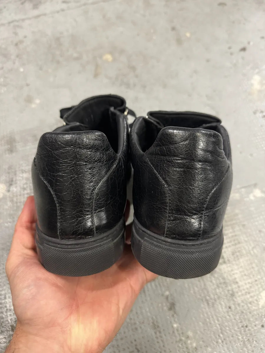 Balenciaga Arena Black Leather Sneakers hIaJqbn 7