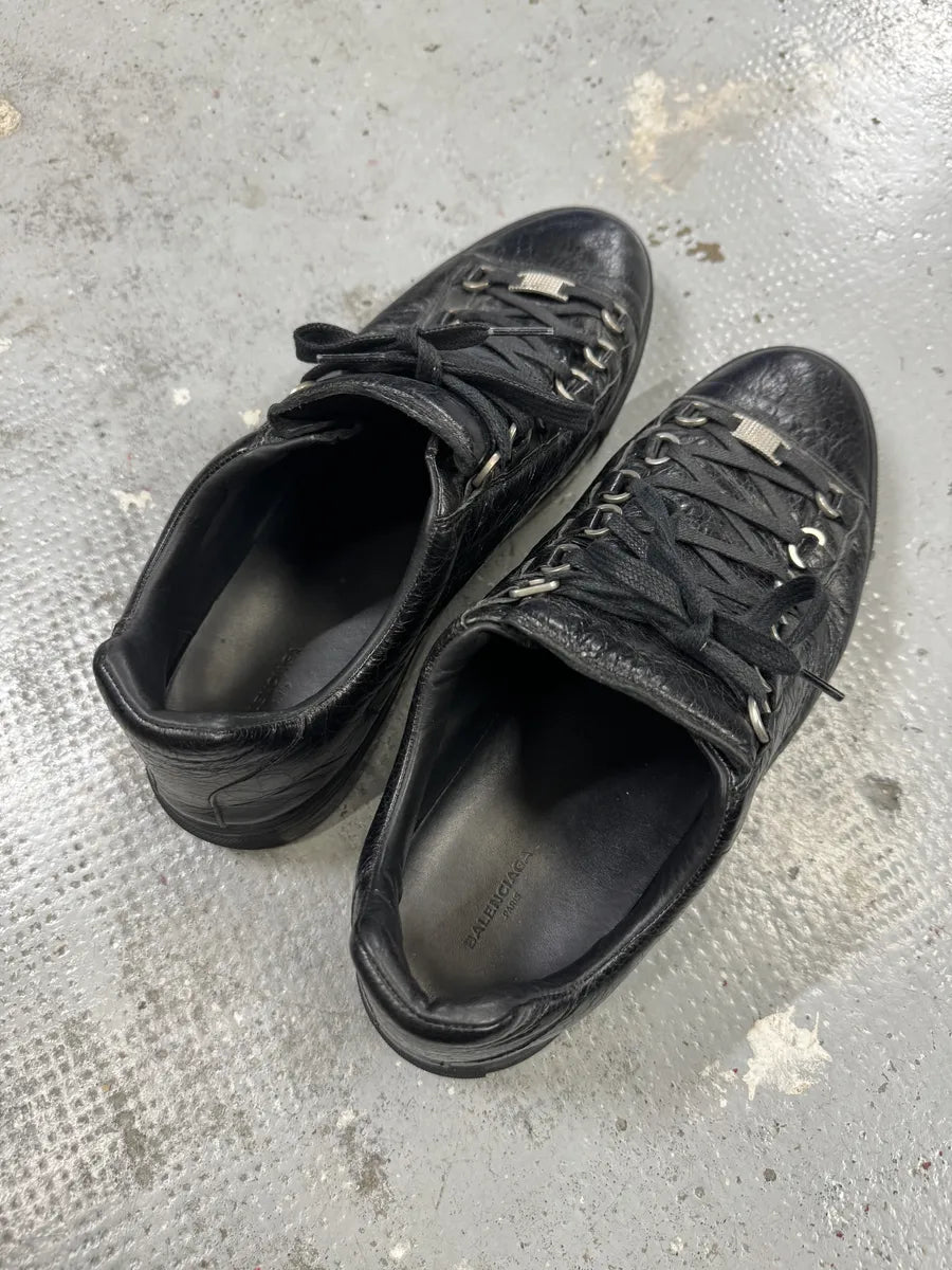 Balenciaga Arena Black Leather Sneakers hIaJqbn 8
