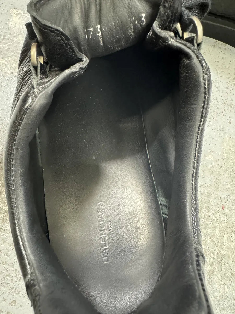 Balenciaga Arena Black Leather Sneakers hIaJqbn 9