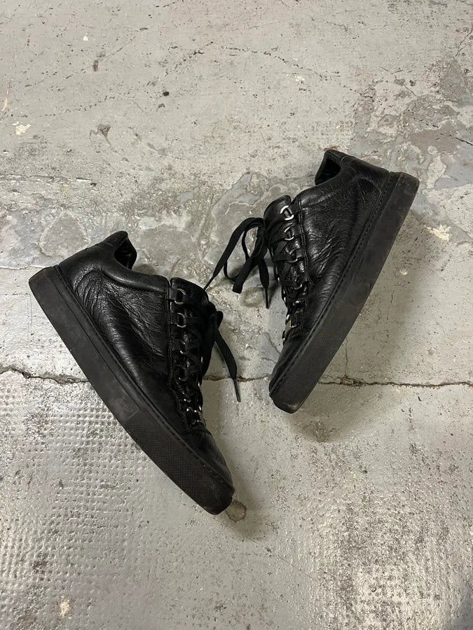 Balenciaga Arena Black Leather Sneakers tsHzrSa 1