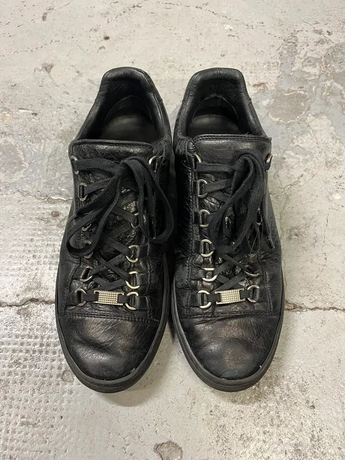 Balenciaga Arena Black Leather Sneakers tsHzrSa 3