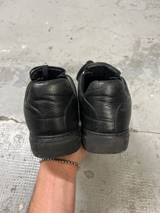 Balenciaga Arena Black Leather Sneakers tsHzrSa 4