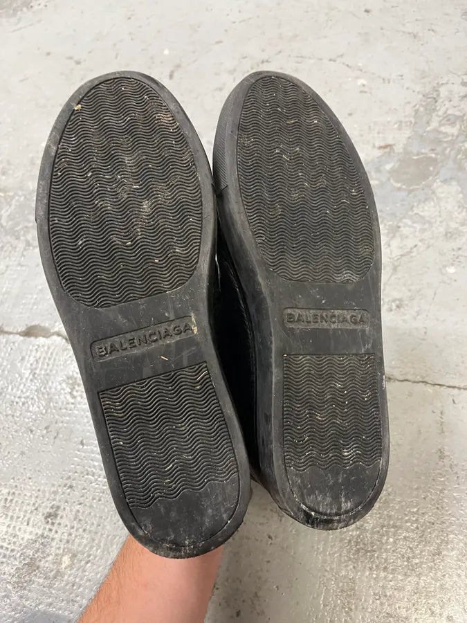 Balenciaga Arena Black Leather Sneakers tsHzrSa 5