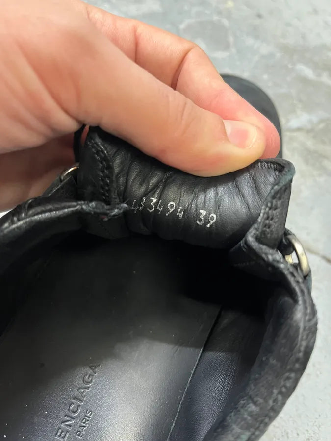 Balenciaga Arena Black Leather Sneakers tsHzrSa 7