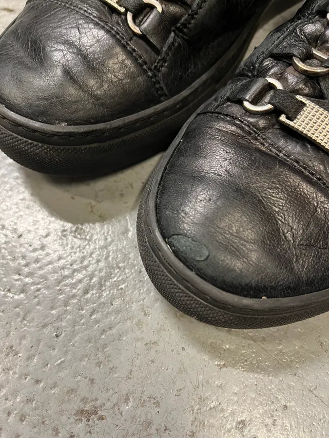 Balenciaga Arena Black Leather Sneakers tsHzrSa 8