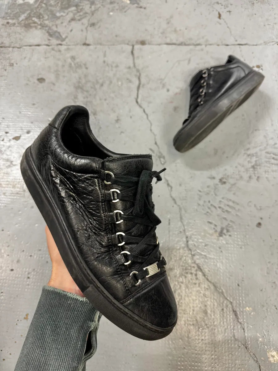 Balenciaga Arena Black Low Leather Sneakers zGSSNpb 0