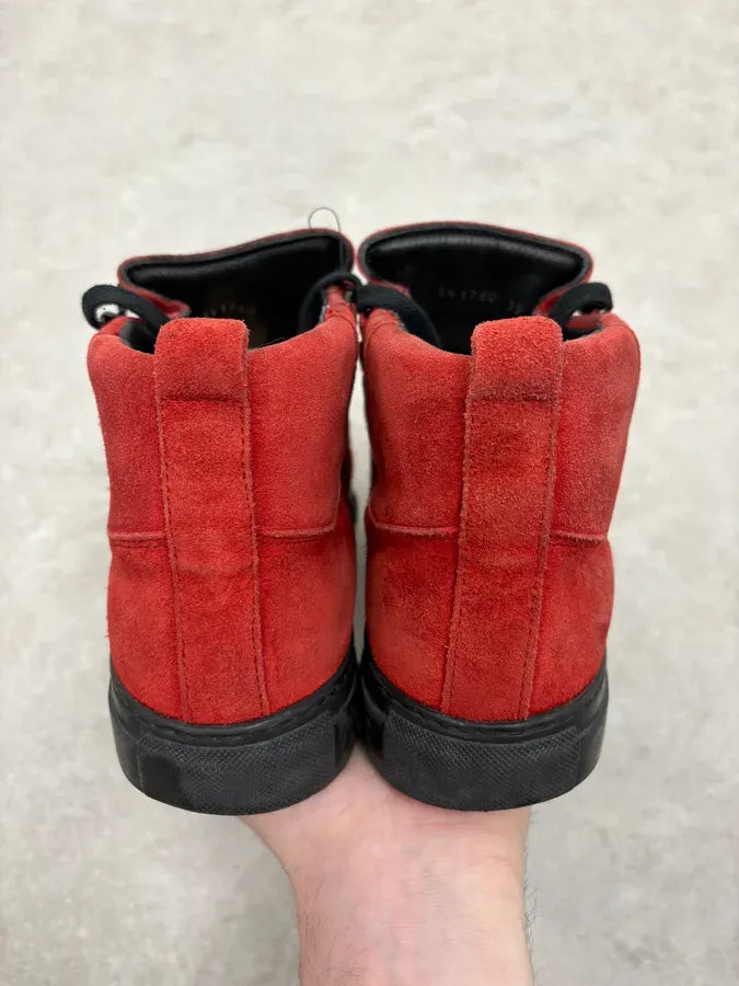 Balenciaga Arena Black & Red Suede Leather High Sneakers YiEFosG 6