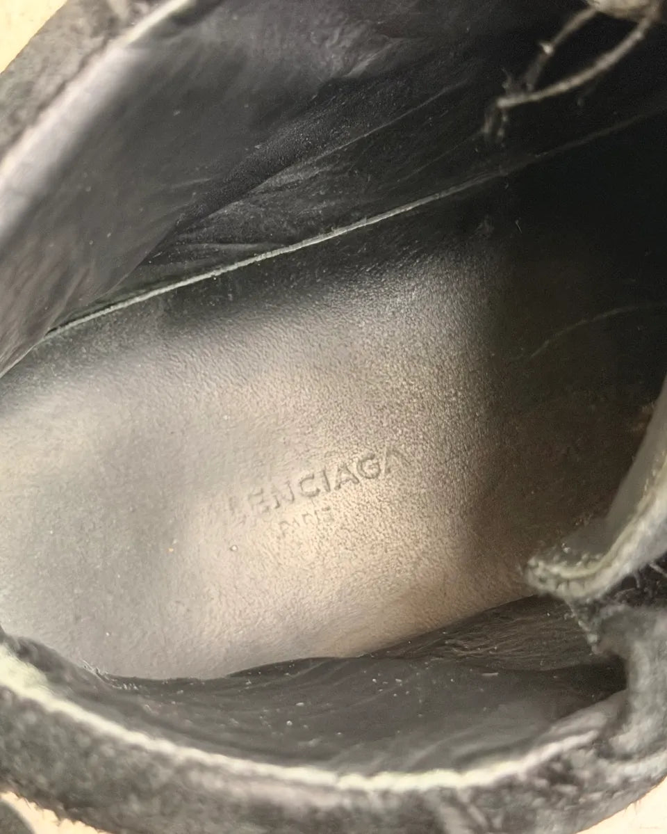 Balenciaga Arena Black Suede High Leather Sneakers avsYehx 10