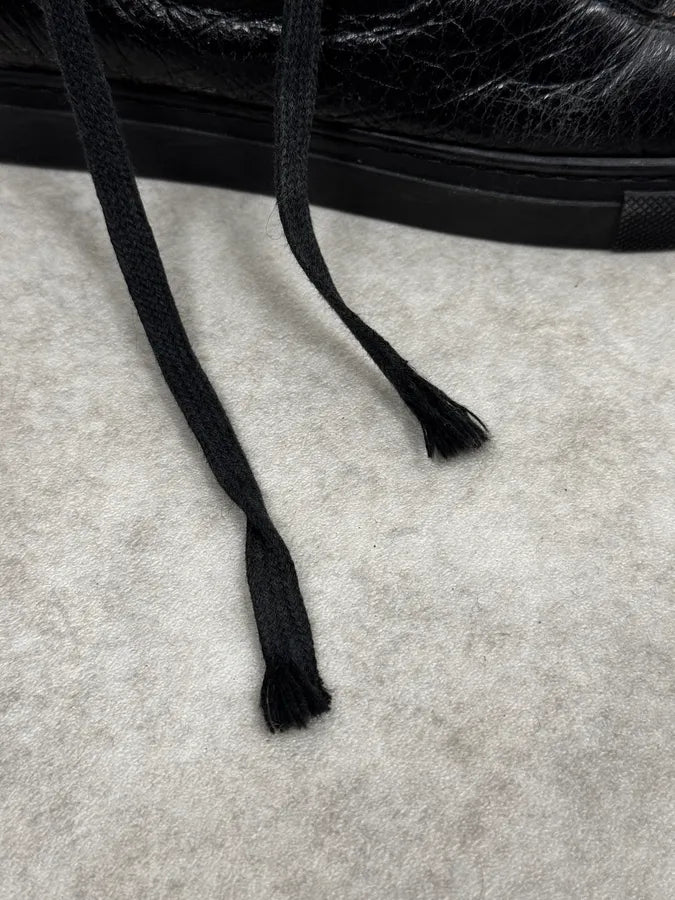 Balenciaga Arena High Black Leather Sneakers aAUWMqN 5