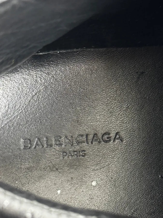 Balenciaga Arena High Black Leather Sneakers aAUWMqN 7