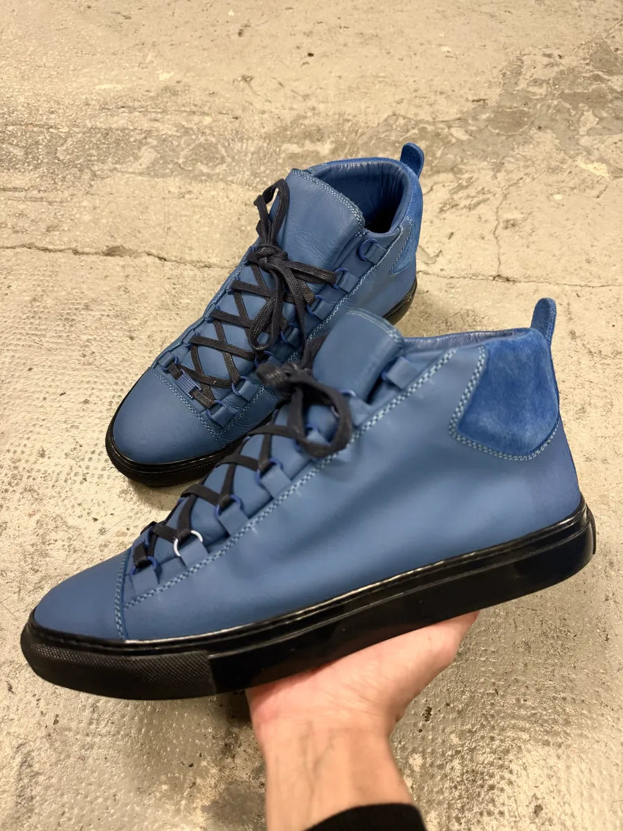 Balenciaga Arena Blue High Leather Shoes (43eu/us9.5) DmFWARU 1