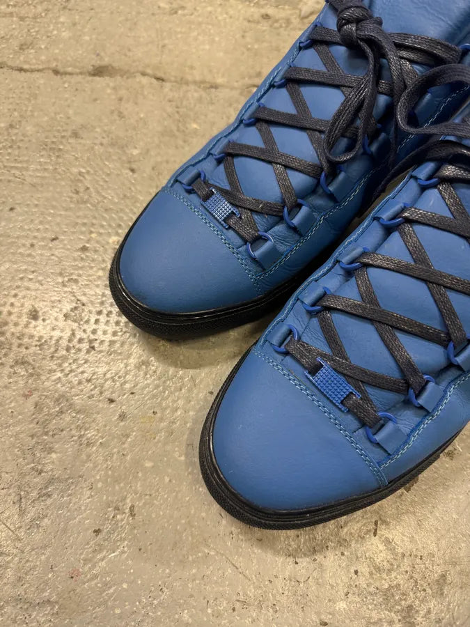 Balenciaga Arena Blue High Leather Shoes (43eu/us9.5) DmFWARU 2