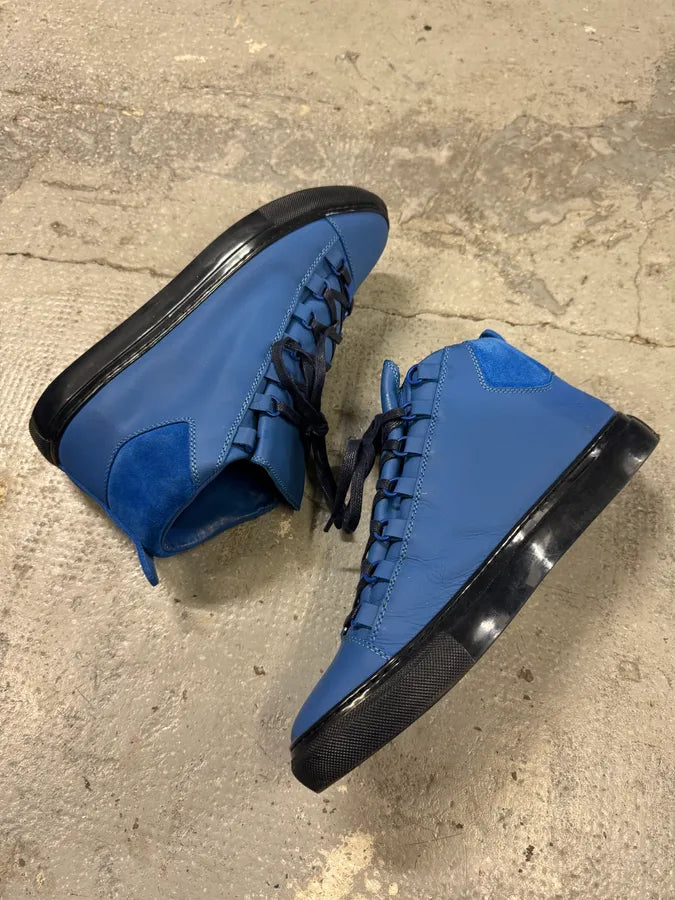 Balenciaga Arena Blue High Leather Shoes (43eu/us9.5) DmFWARU 6