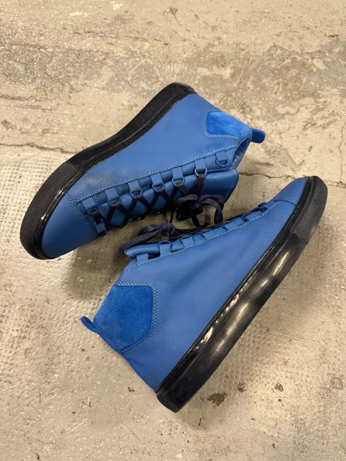 Balenciaga Arena Blue High Leather Shoes (43eu/us9.5) DmFWARU 7