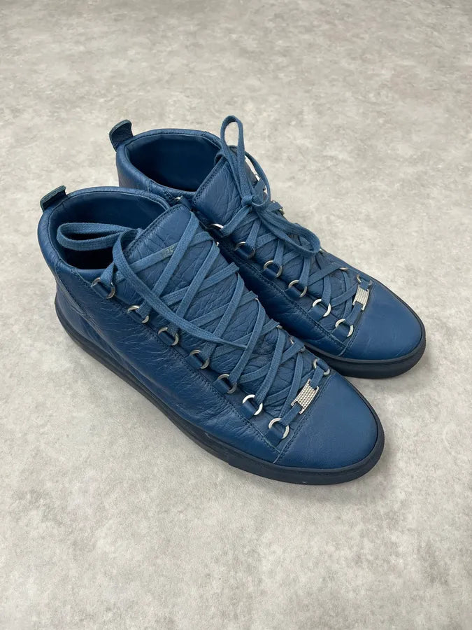 Balenciaga Arena Blue High Leather Sneakers YfhKTob 3